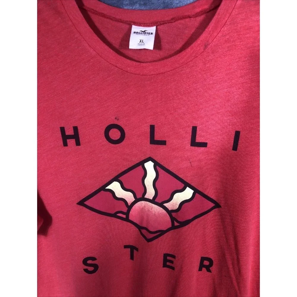 Hollister Men’s T-Shirt Extra Large Orange - Picture 3 of 10